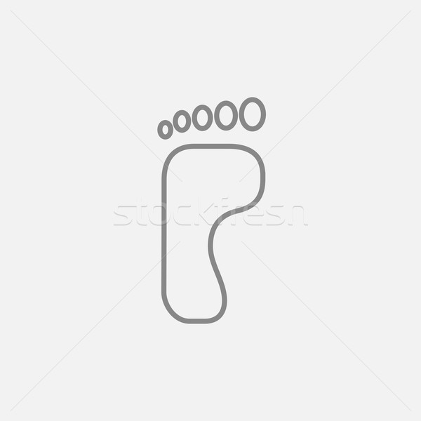 Huella línea icono web móviles infografía Foto stock © RAStudio
