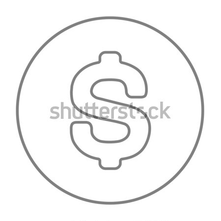 Stock foto: Dollar · Symbol · line · Symbol · Web · mobile