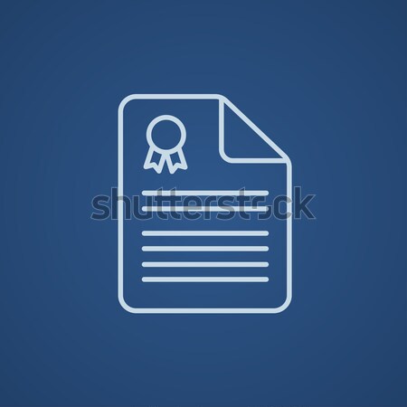 Real estate contract line icon. Stock photo © RAStudio