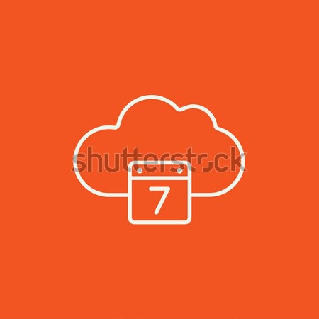 Cloud computing line icon. Stock photo © RAStudio