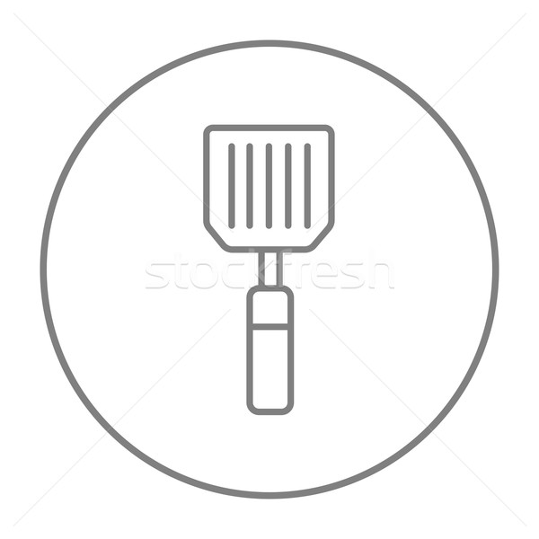 [[stock_photo]]: Cuisine · spatule · ligne · icône · web · mobiles