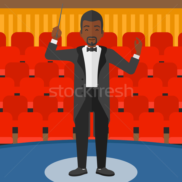 Conductor directing with baton. Stock photo © RAStudio