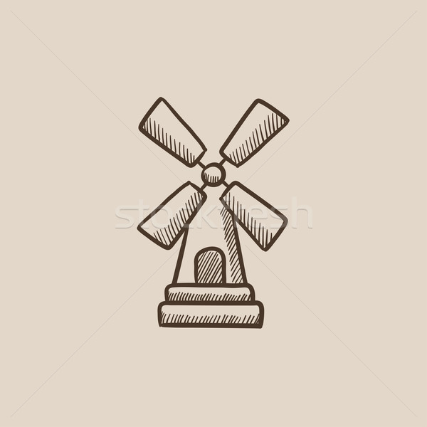Windmill sketch icon. Stock photo © RAStudio