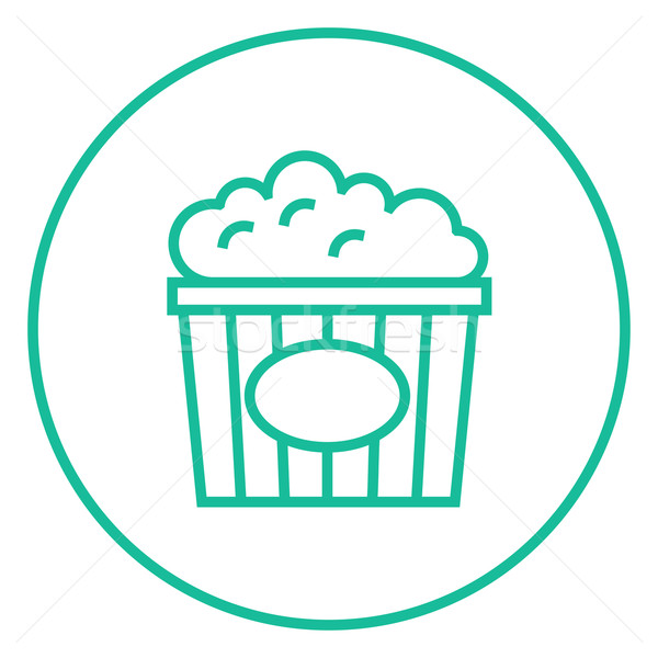 Stock photo: Popcorn line icon.