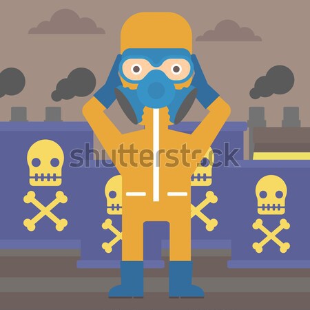 Man in protective chemical suit. Stock photo © RAStudio