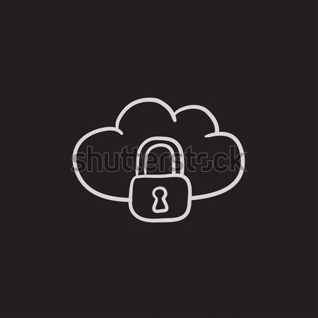 Cloud computing security sketch icon. Stock photo © RAStudio