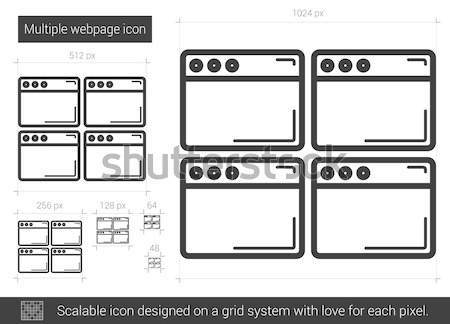 Multiple webpage line icon. Stock photo © RAStudio