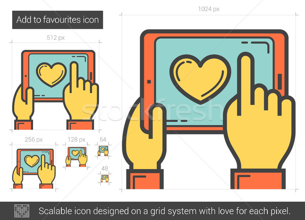 Linie icoană vector izolat alb Imagine de stoc © RAStudio