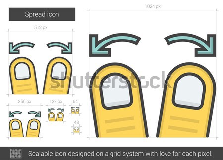Spread line icon. Stock photo © RAStudio