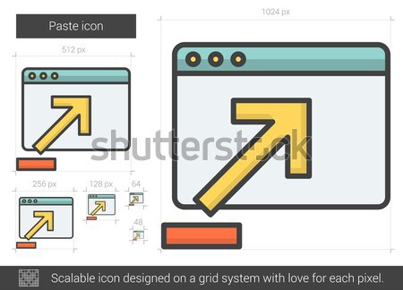 Paste line icon. Stock photo © RAStudio