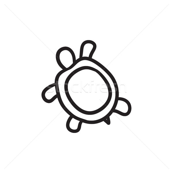 Schildpad schets icon vector geïsoleerd Stockfoto © RAStudio