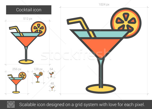 Cocktail line icon. Stock photo © RAStudio