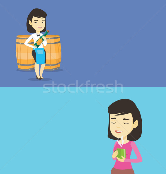 Two food and drink banners with space for text. Stock photo © RAStudio