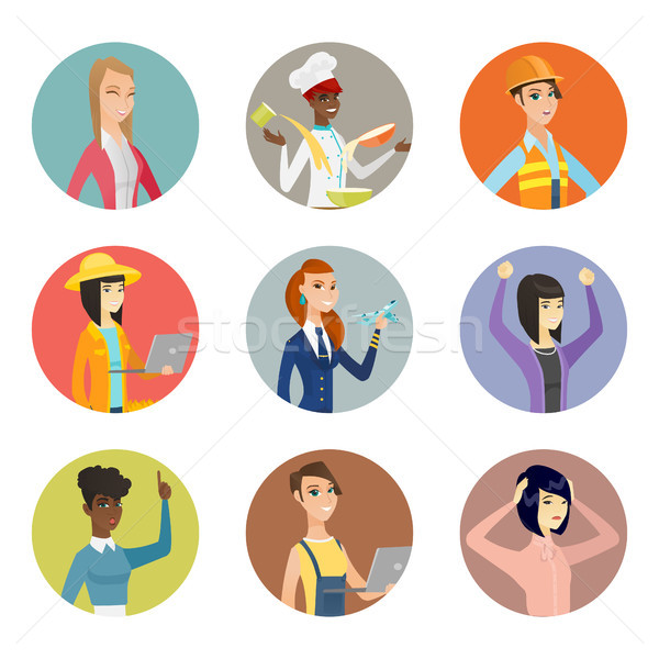 Vector set of characters of different professions. Stock photo © RAStudio