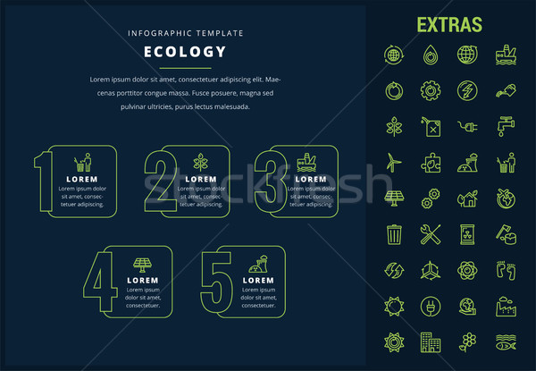 Ecología infografía plantilla elementos iconos opciones Foto stock © RAStudio