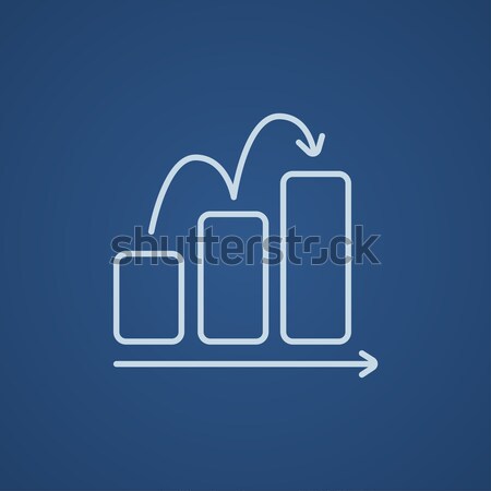 Business graph with red rising bar. Stock photo © RAStudio