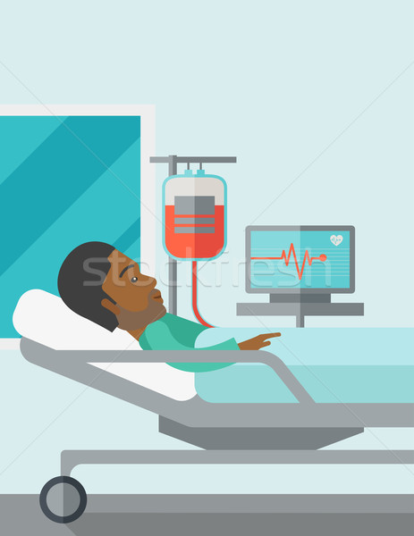 Patient lying in bed. Stock photo © RAStudio