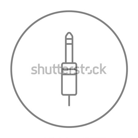 Jack cable line icon. Stock photo © RAStudio