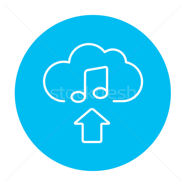 Upload music line icon. Stock photo © RAStudio