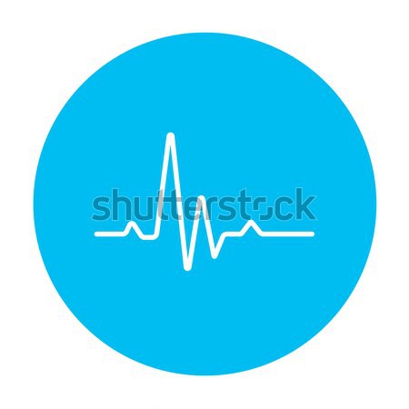 Bić kardiogram line ikona internetowych komórkowych Zdjęcia stock © RAStudio