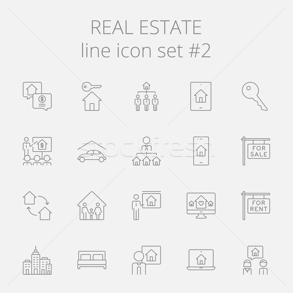 Real estate icon set. Stock photo © RAStudio
