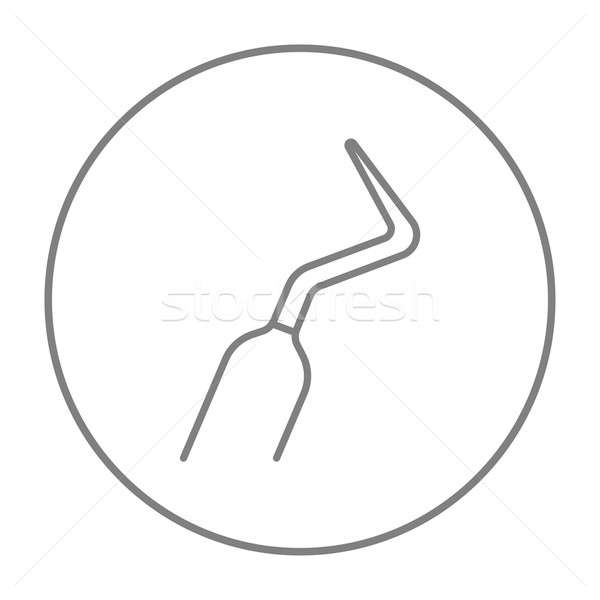 Dental scraper line icon. Stock photo © RAStudio