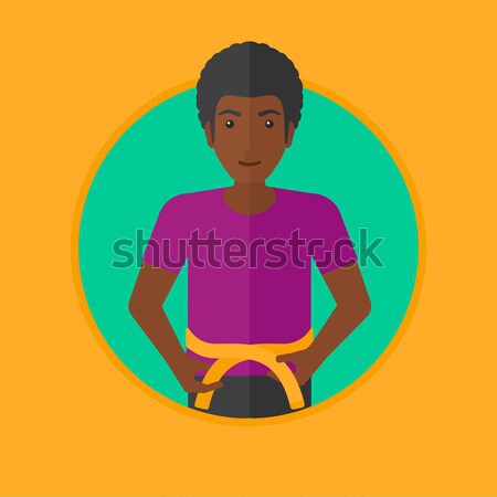 Woman measuring waist vector illustration. Stock photo © RAStudio