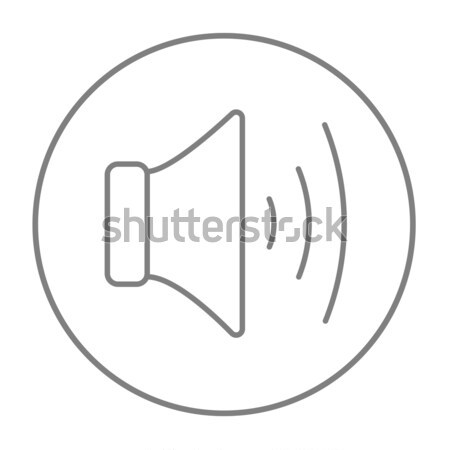 Hangszóró hangerő rajz ikon vektor izolált Stock fotó © RAStudio