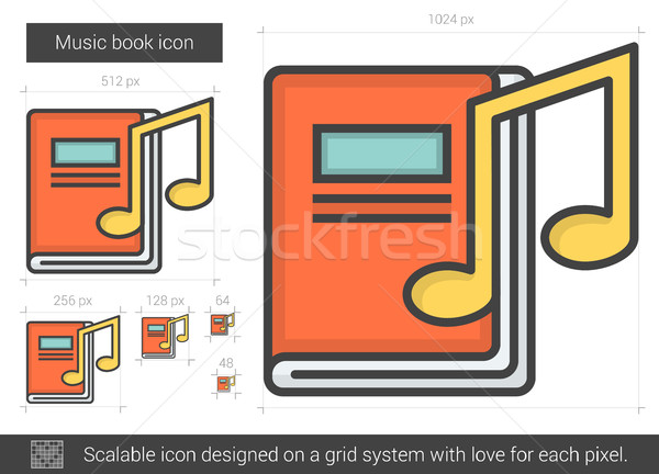 Music book line icon. Stock photo © RAStudio