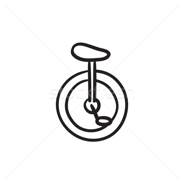 One wheel bicycle sketch icon. Stock photo © RAStudio