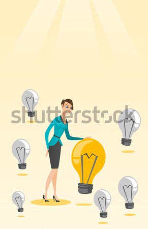 Stock photo: Businesswoman having business idea.