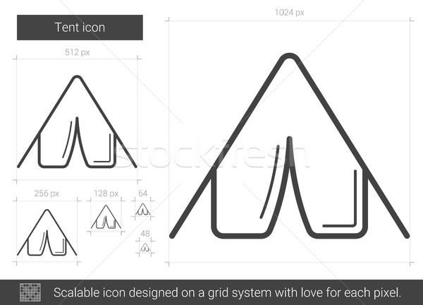 Tent line icon. Stock photo © RAStudio