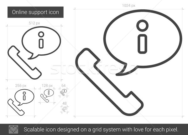Online support line icon. Stock photo © RAStudio