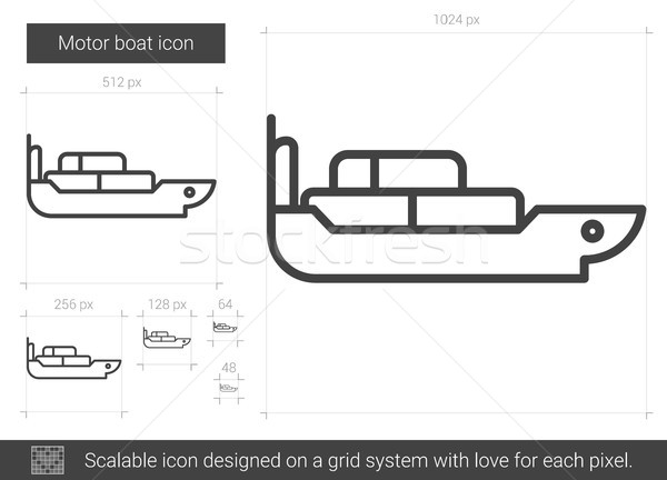 Motor boat line icon. Stock photo © RAStudio