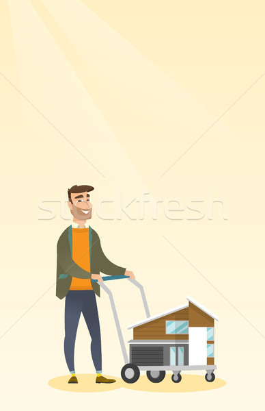 Ravi homme achat maison poussant [[stock_photo]] © RAStudio