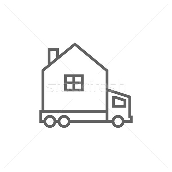 Motorhome line icon. Stock photo © RAStudio