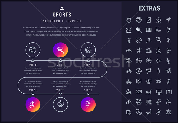 Sports infographic template, elements and icons. Stock photo © RAStudio
