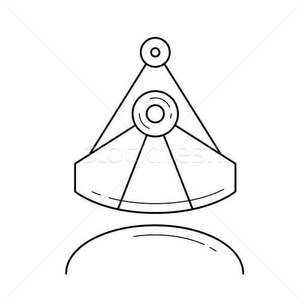 Industrial ladle vector line icon. Stock photo © RAStudio