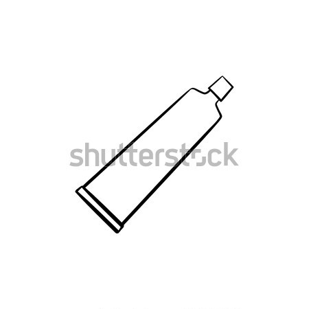 Fogkrém cső kézzel rajzolt skicc firka ikon Stock fotó © RAStudio