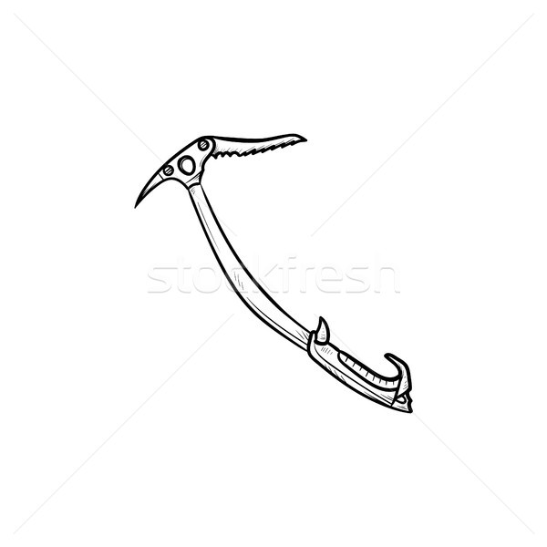 Ice pickaxe hand drawn outline doodle icon. Stock photo © RAStudio