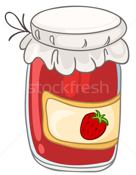 Cartoon casa cocina jar aislado blanco Foto stock © RAStudio