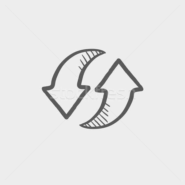 Pair of arrow sketch icon Stock photo © RAStudio