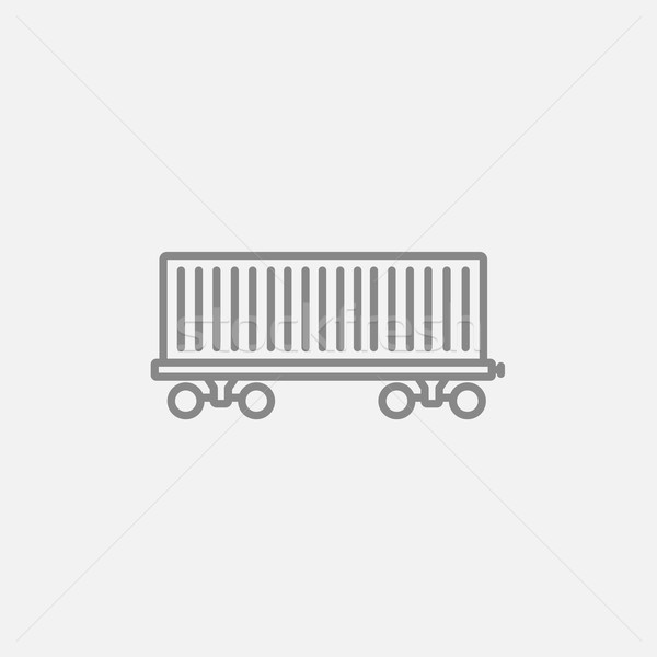 Cargo wagon line icon. Stock photo © RAStudio