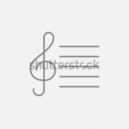 Violinschlüssel line Symbol Web mobile Infografiken Stock foto © RAStudio