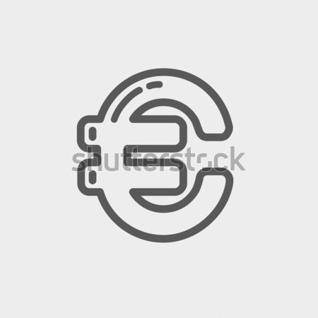 Euro symbol line icon. Stock photo © RAStudio