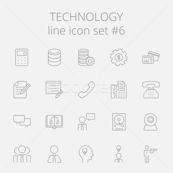 Technology icon set. Stock photo © RAStudio