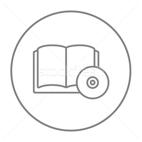 Audiobook and cd disc line icon. Stock photo © RAStudio
