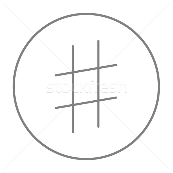 Hashtag symbol line icon. Stock photo © RAStudio