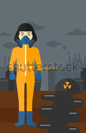 Man in protective chemical suit. Stock photo © RAStudio