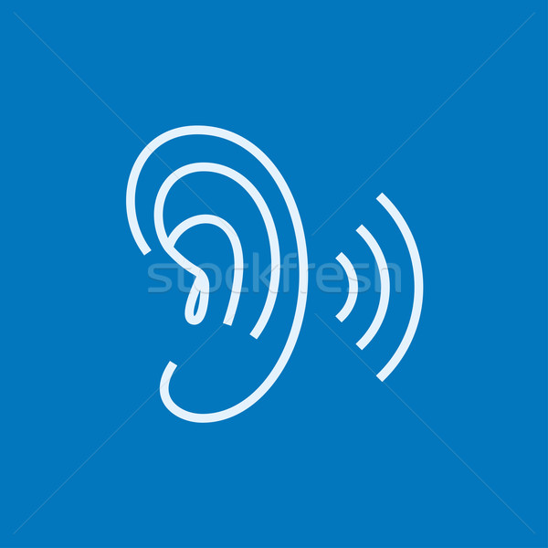 Stock photo: Human ear line icon.